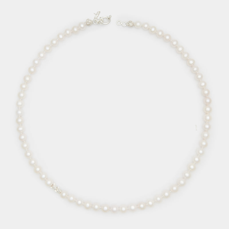 Louis III Pearl Necklace in Silver