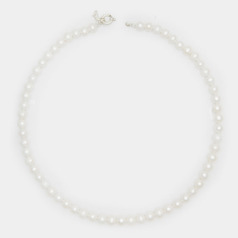 Louis Pearl Necklace in Silver