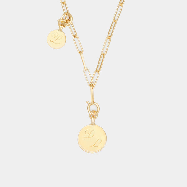 Lillie Initial Charms on Cairo Chain in Gold