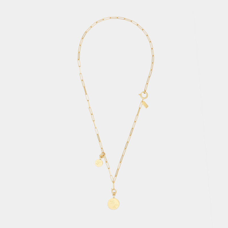Lillie Initial Charms on Cairo Chain in Gold