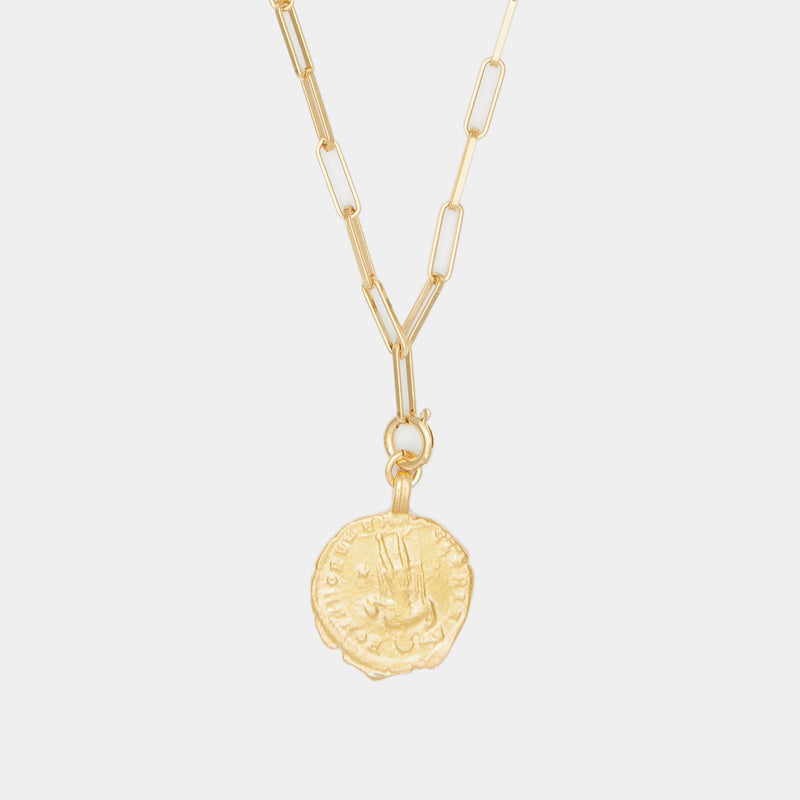 Sophia Charm on Cairo Chain in 14k Solid Gold