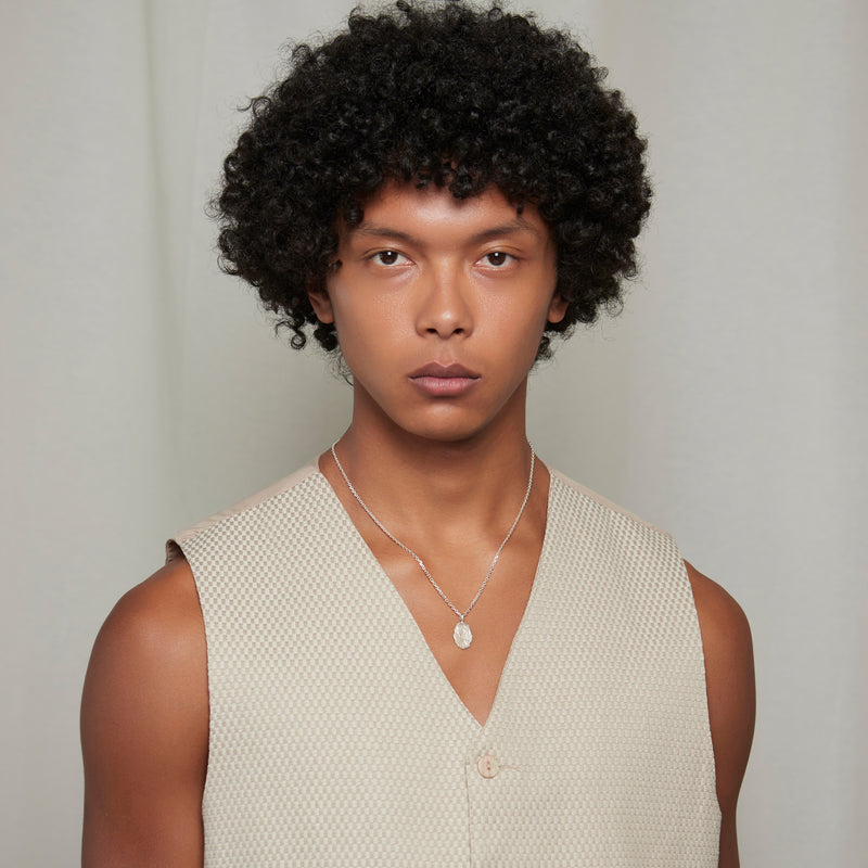 Dieu créa Necklace in Silver for Him