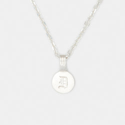 Tiny Joan Initial Medallion in Sterling Silver For Him