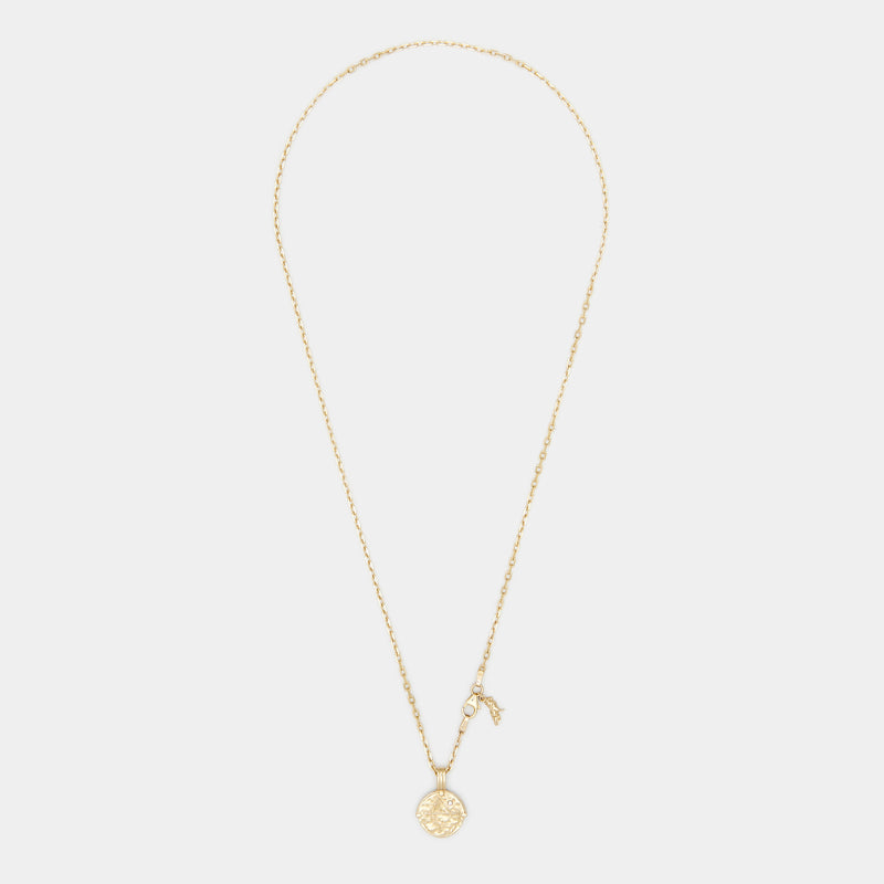Zodiac Star Necklace in Solid Gold for Him