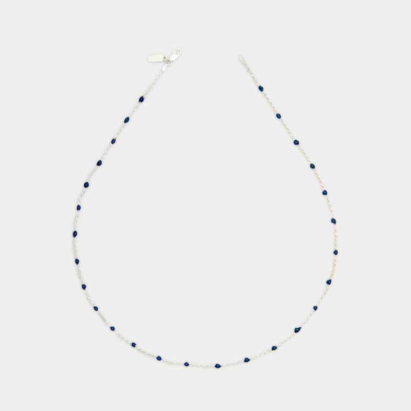 Royal Blue Condesa Necklace in Silver for Him