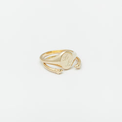 Jérôme Signet Ring Stack in Gold
