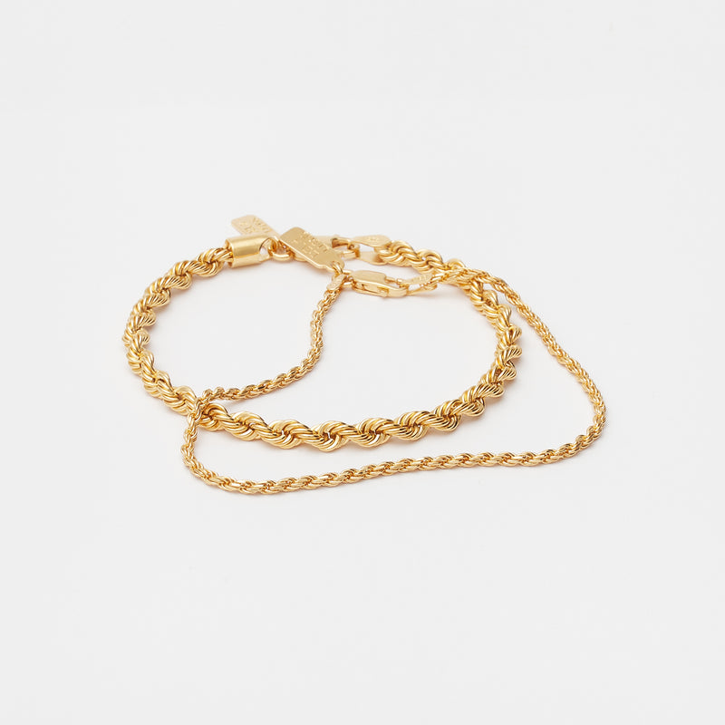 Gold Bracelet Stack for Woman / Gold Chain Bracelet / 18k Gold