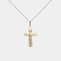 Henchey Crucifix Necklace and Choker in Gold