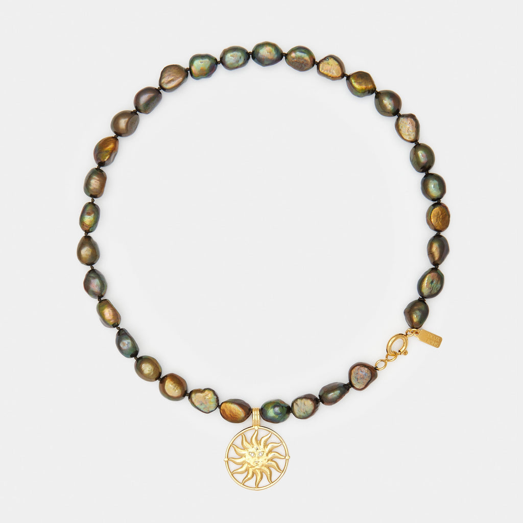 Black Pearl Aurora Necklace for Her DEUX LIONS JEWELRY