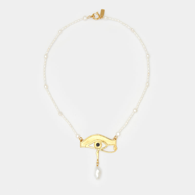 Xaviera Keshi Pearl Necklace in Solid Gold