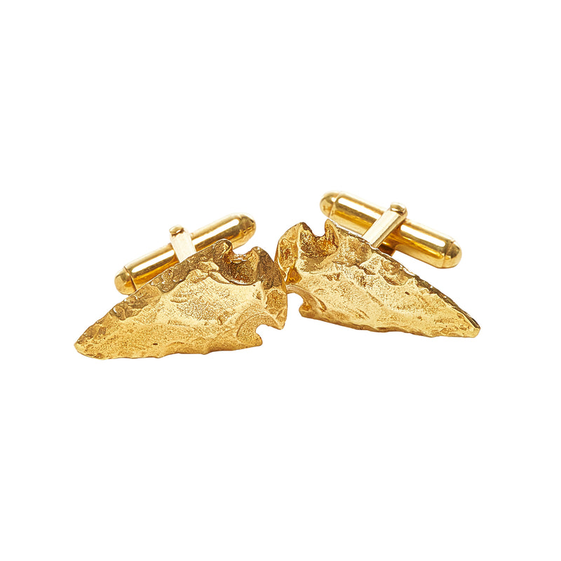 Spearhead Cufflinks in 14k Gold Vermeil