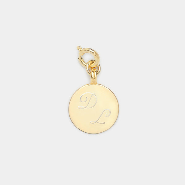 Lillie Initial Charm in Gold size Big
