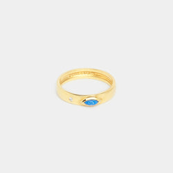 Ada Diamond and Lapiz Lazuli Ring