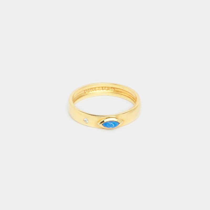 Ada Diamond and Lapiz Lazuli Ring