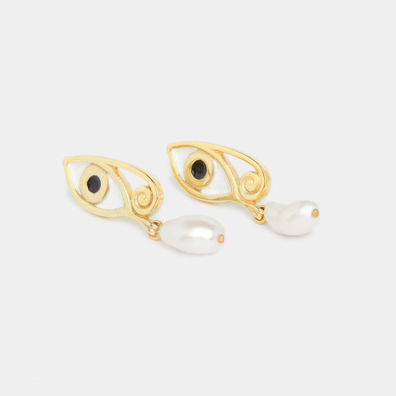 Resin Ayla Pearl Earrings