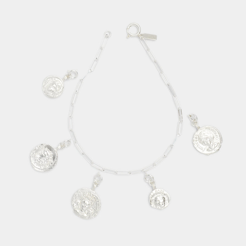 Cairo Link Anklet in Sterling Silver