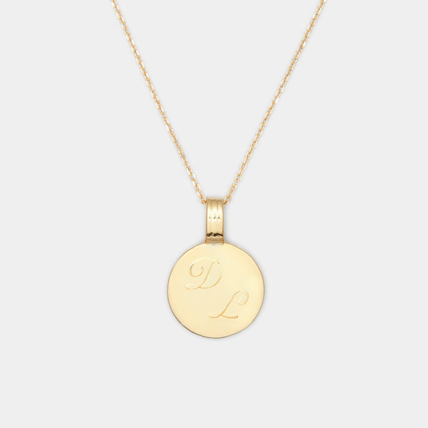 Joan Initial Medallion in Gold For Her