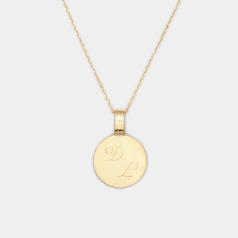 Joan Initial Medallion in Gold For Her