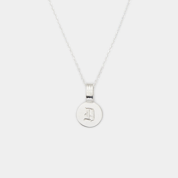 Tiny Joan Initial Medallion in Sterling Silver For Her