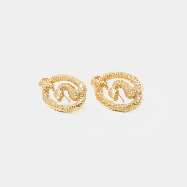 Medusa Earrings in Gold