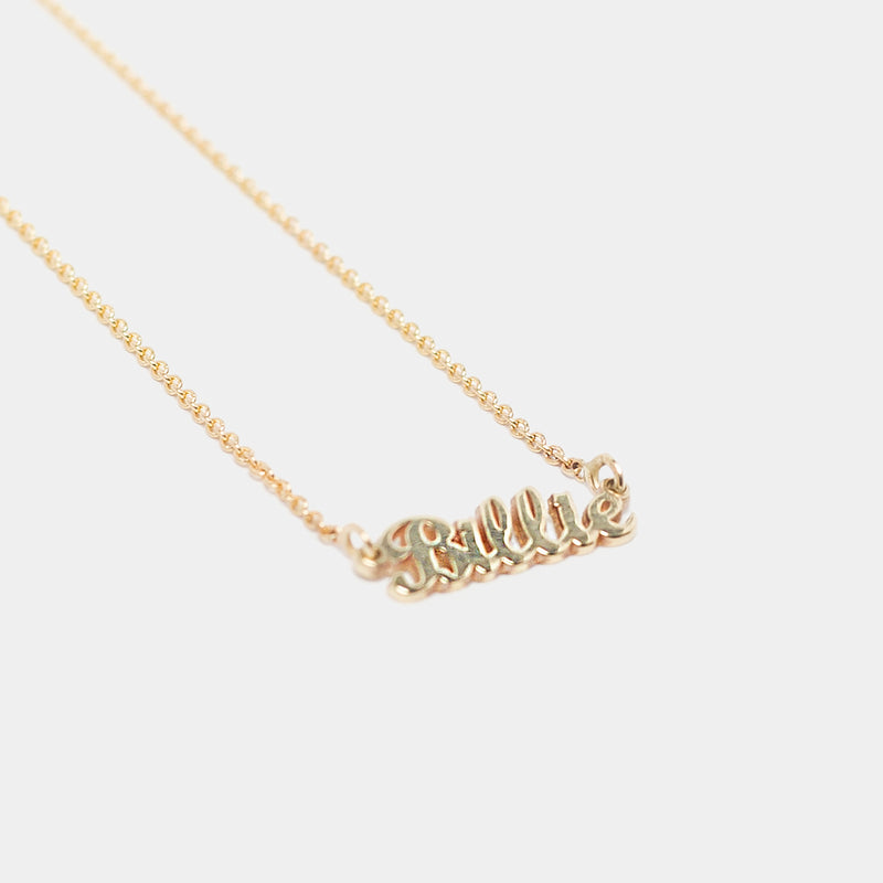 Mini Nameplate Necklace – DEUX LIONS JEWELRY
