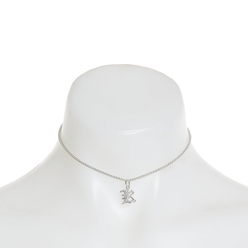 Mia Gothic Charm Choker in Sterling Silver